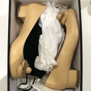 Chanel Beige Camellia Pump 30mm